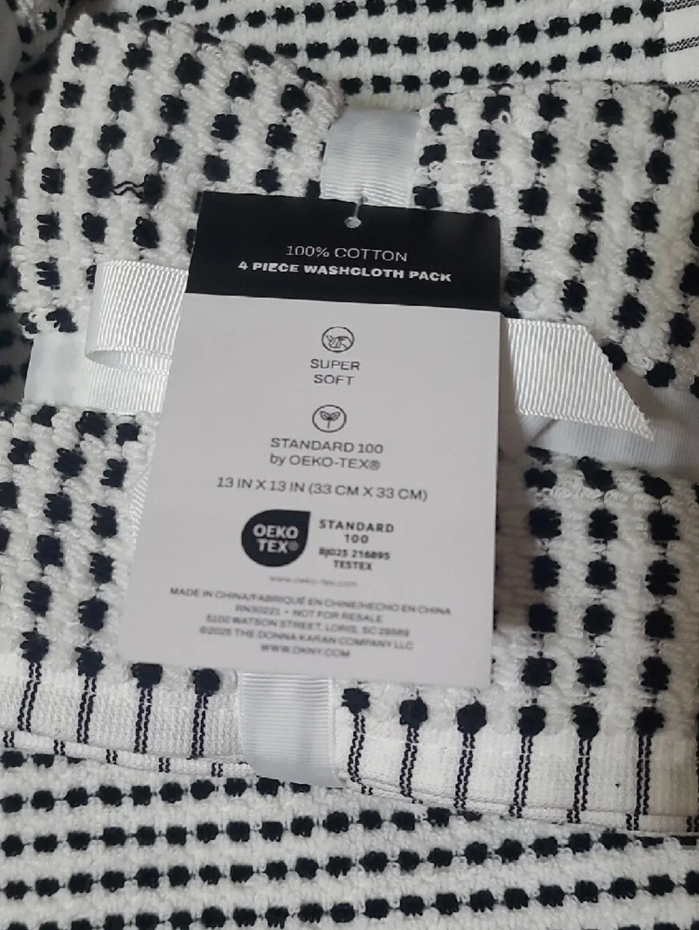 DKNY Grid Waffle Towel Set